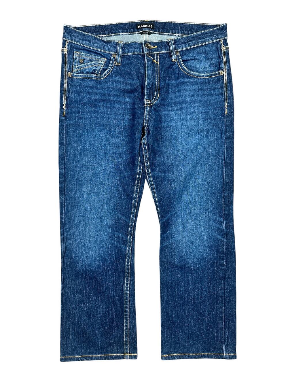 Rank 45 Slim Straight Jeans Midnight Hawk Blue — Size 36